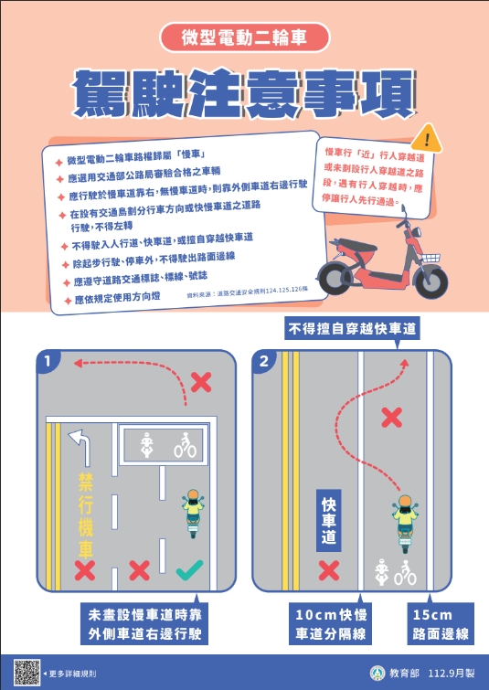 微型電動二輪車駕駛注意事項